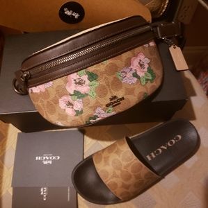 COACH fanny pack and COACH slides sz7 women